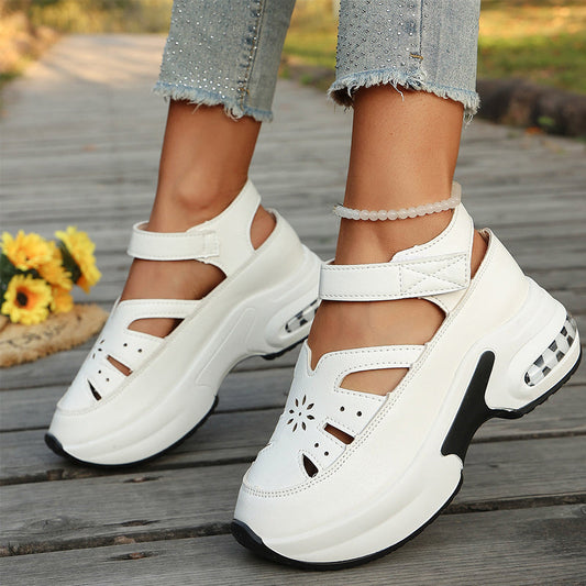 Women's Hollow-Out Platform Wedge Sandals