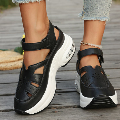 Women's Hollow-Out Platform Wedge Sandals