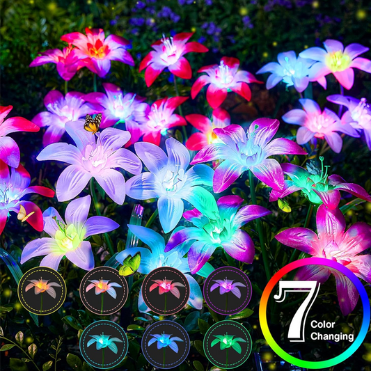 Solar Powered Lily Flower Garden Lights