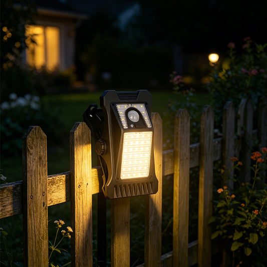 Solar Outdoor Clip Lights with Motion Sensor