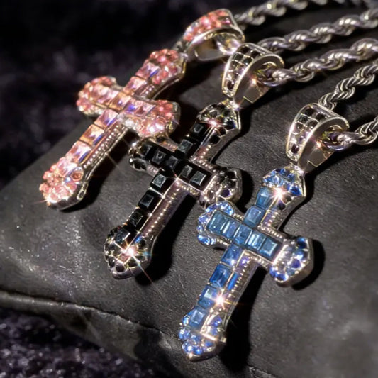 Hip Hop Iced Out Cross Necklace