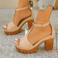 Women's Chunky Heel Platform Sandals