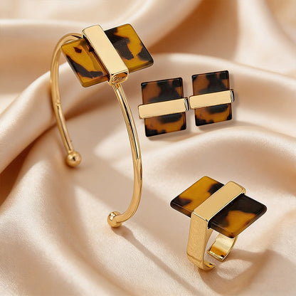 Women's Leopard Print Jewelry Set