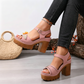 Women's Chunky Heel Platform Sandals