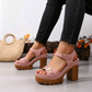 Women's Chunky Heel Platform Sandals