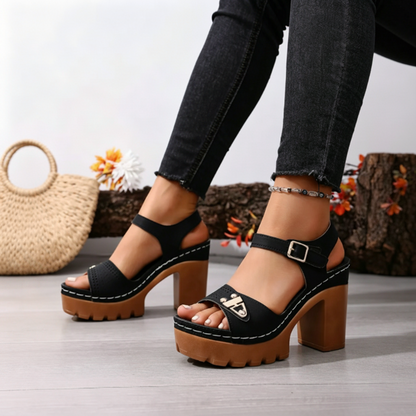 Women's Chunky Heel Platform Sandals