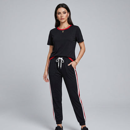 Women's Sporty 2-Piece Set with Side Stripes