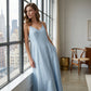 Women's V-Neck Spaghetti Strap Maxi Dress