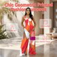Women's Geometric Print Wide-Leg Jumpsuit