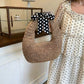 Minimalist Woven Hobo Bag for Women