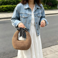 Minimalist Woven Hobo Bag for Women