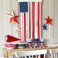 Rustic Patriotic Fabric Flag for Home Decor