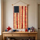 Rustic Patriotic Fabric Flag for Home Decor