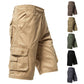 🌿🏕️Men's Heavy-Duty Multi-Pocket Tactical Cargo Shorts – 100% Organic Cotton Hiking & Work Shorts