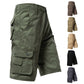 🌿🏕️Men's Heavy-Duty Multi-Pocket Tactical Cargo Shorts – 100% Organic Cotton Hiking & Work Shorts
