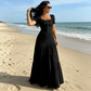 Women's Square Neck Bodice & Maxi Skirt Set