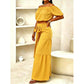 Women's Off-Shoulder Polka Dot 2-Piece Set