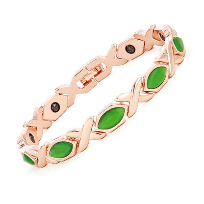 Cross & Cat's Eye Magnetic Bracelet