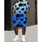 Men's Summer Print Top & Shorts Set