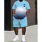 Men's Summer Print Top & Shorts Set