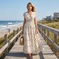 👗 50% OFF NOW!🌸 Floral V-Neck Maxi Dress – Elegant Smocked Waist & Premium Fabric – Summer Essential ✨