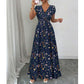 👗 50% OFF NOW!🌸 Floral V-Neck Maxi Dress – Elegant Smocked Waist & Premium Fabric – Summer Essential ✨