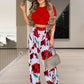 Women's Two-Piece Fitted Short Sleeve T-Shirt & Loose Pants Set