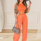 Women's Two-Piece Fitted Short Sleeve T-Shirt & Loose Pants Set