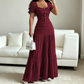 Women's Square Neck Bodice & Maxi Skirt Set