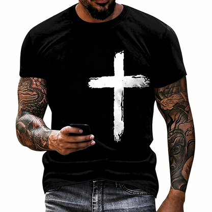 Men's Faith-Based Cross Graphic Tee