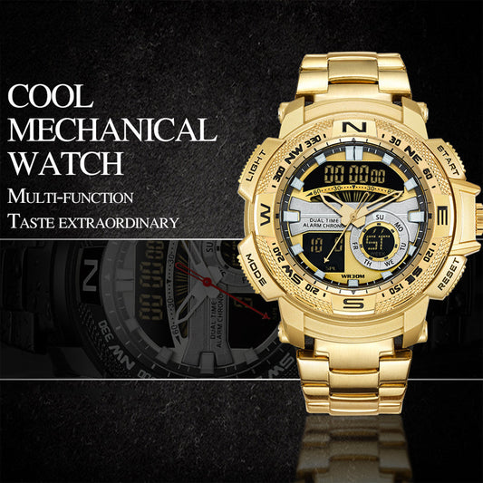 Men's Dual-Display Sports Watch