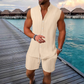 Men's Summer Sleeveless Top & Shorts 2-Piece Set