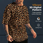 Men's Stylish Leopard Print Short-Sleeve Top & Shorts Set