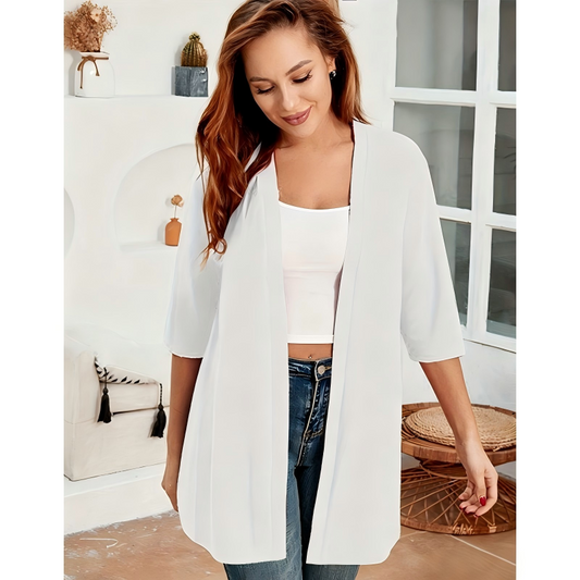 Women's Plus Size Open Front Cardigan