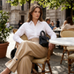 Women's Pleated Lantern Pants with Ruffled Cuffs