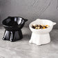 Ergonomic Elevated Cute Cat Bowl