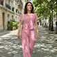 Women's Elegant V-Neck Top & Wide-Leg Pants Set
