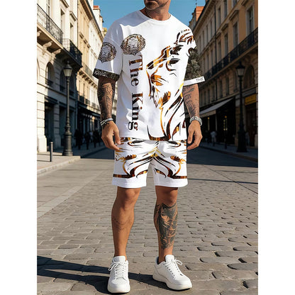 Men's Casual Top & Shorts 2-Piece Set