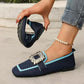 Square Toe Breathable Flat Shoes