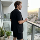 Men's Textured Short-Sleeve Blazer & Shorts Set