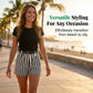 Women's Summer High-Waisted Stripe Shorts