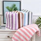 Modern Striped Coral Velvet Towels