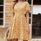 Women Floral Print V-Neck Dress