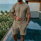 Men's Waffle Knit T-Shirt & Shorts Set