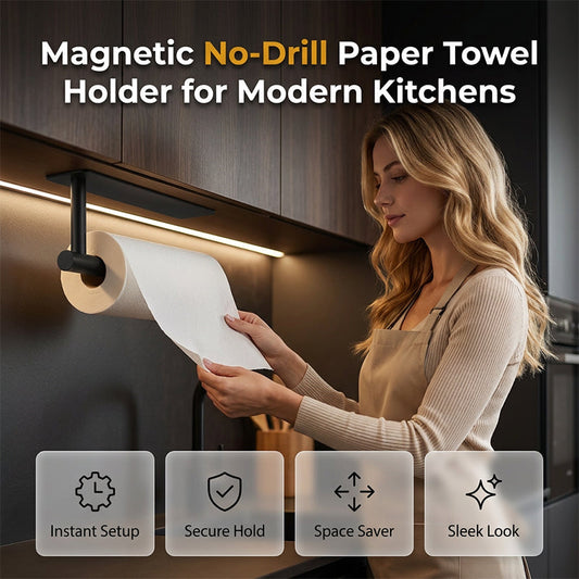 Magnetic No-Drill Paper Towel Holder