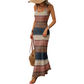 Women's Slim Fit Striped Maxi Dress