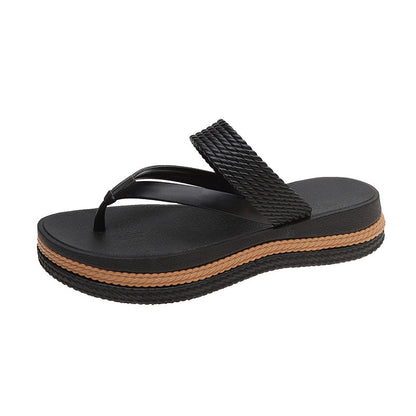 Women's Woven Strap Platform Flip-Flops