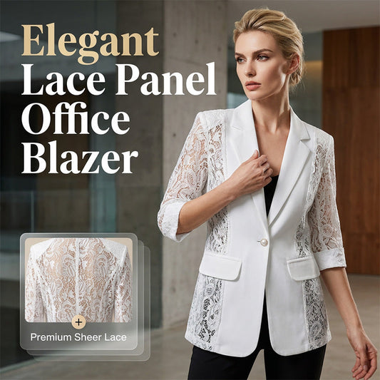 Summer Breathable White Lace Blazer Slim Fit Suit Jacket