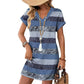 Women's Summer Casual V-Neck T-Shirt Dress
