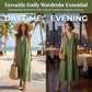 👗✨ Women's Casual Sleeveless V-Neck Ruffle Dress – Flowy Summer Maxi Dress with Pockets